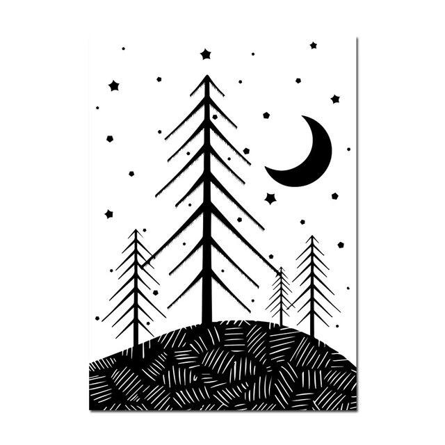 Adventure Inspiring Nordic Kids Monochrome Canvas Wall Art - Just Kidding Store