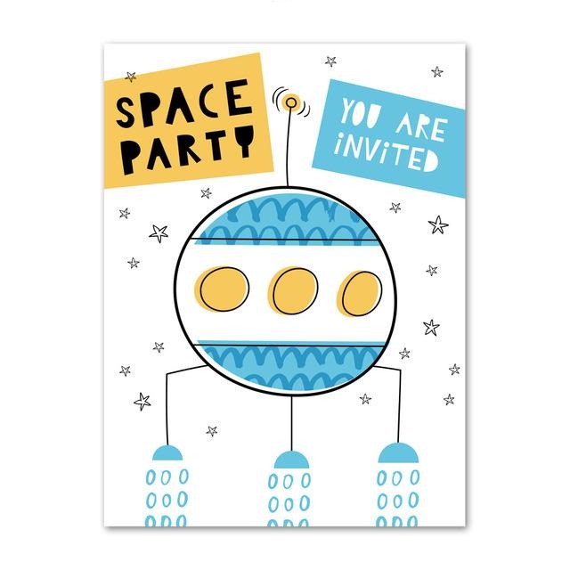 Nordic Style Kids Posters Space Series Wall Art - Just Kidding Store