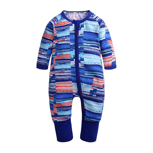 Blue Abstract Baby Fashion Trendy Romper - Just Kidding Store