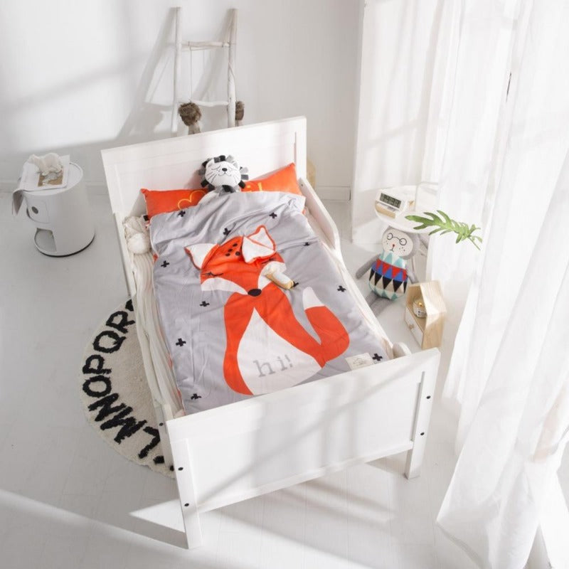 Kids Sleeping Bag With Pillow Red Fox Sleeping Envelope Just Kidding Store