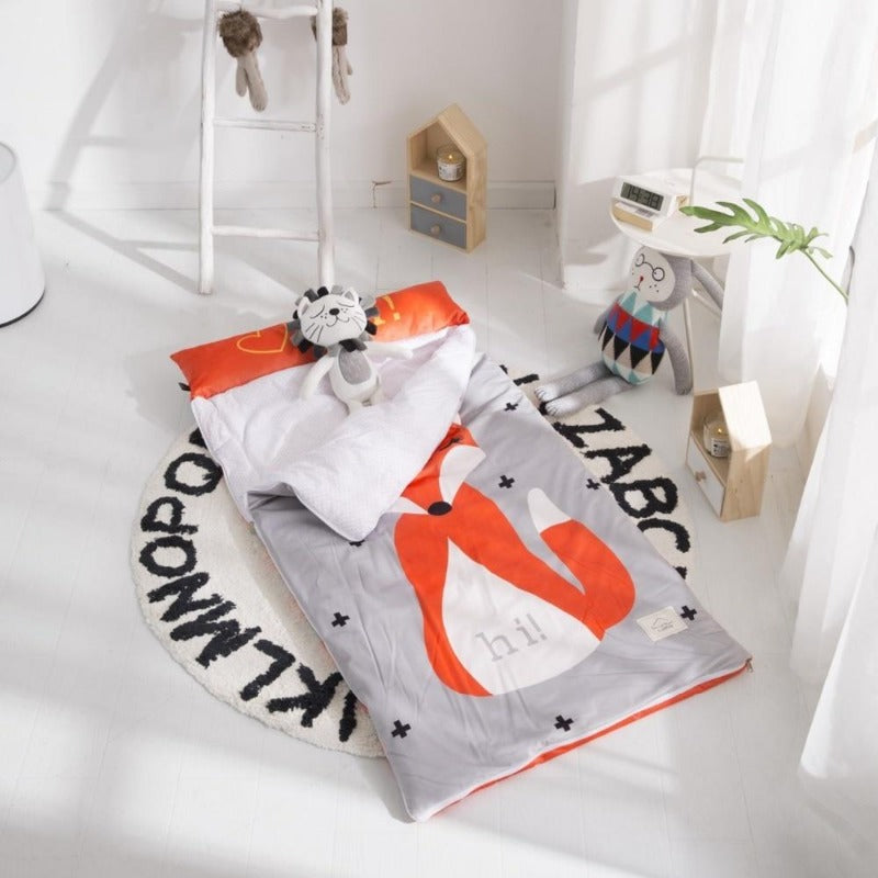 Kids Sleeping Bag With Pillow Red Fox Sleeping Envelope Just Kidding Store