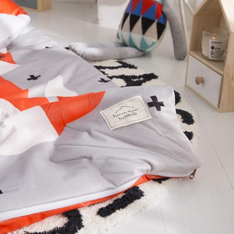 Kids Sleeping Bag With Pillow - Red Fox Sleeping Envelope