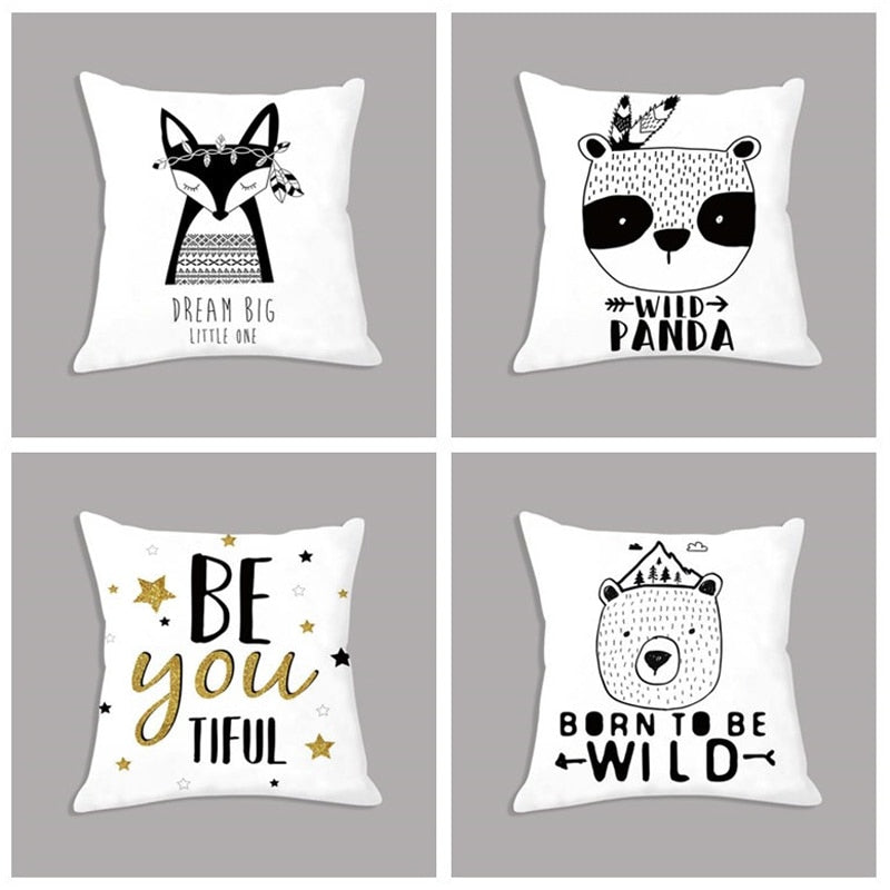 Tribal Animals Nordic Kids Cushion Covers - Just Kidding Store