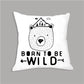 Born To Be Wild Bear Nordic Kids Cushion Covers - Just Kidding Store