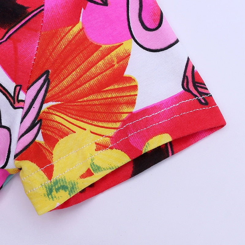 Pink Flamingo Baby Toddler Summer Trendy Romper - Just Kidding Store