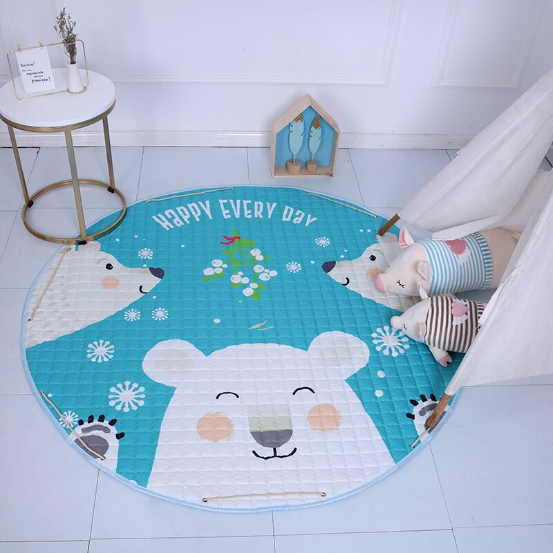 Activity Play Mat - Baby Kids Toy Storage Bag - Polar Bears - Just Kidding Store