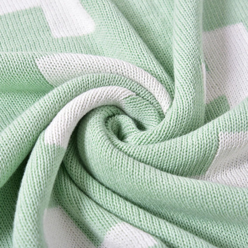 Mint Cross Baby Kids Nordic Cotton Blanket - Just Kidding Store