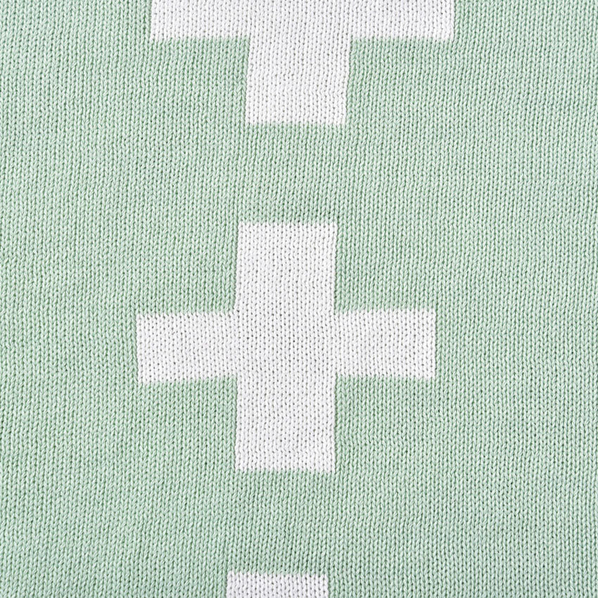 Mint Cross Baby Kids Nordic Cotton Blanket - Just Kidding Store