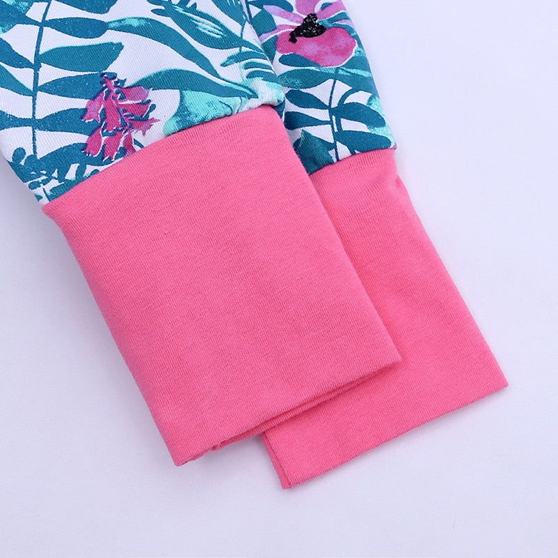 Pink Flowers Summer Baby Kids Trendy Fashion Romper Just Kidding Store