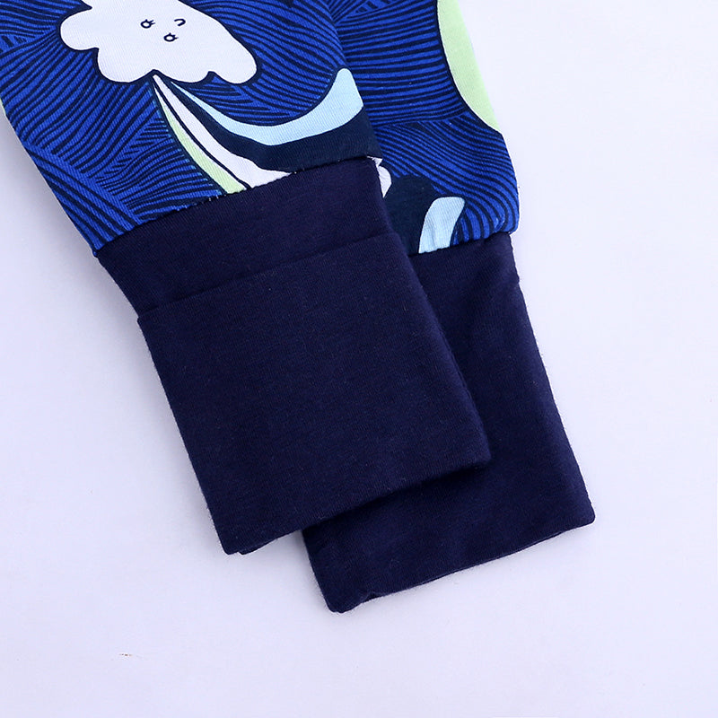 Blue Rainbow Cloud Baby Fashion Trendy Romper - Just Kidding Store
