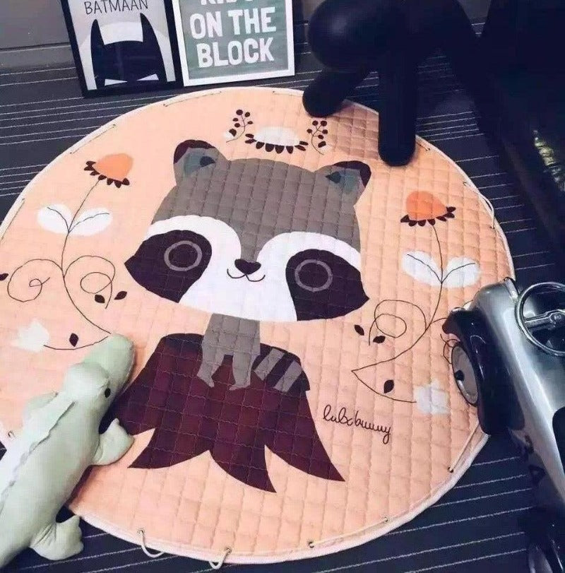 Raccoon Antislip Kids Activity Playmat Toy Storage - Just Kidding Store