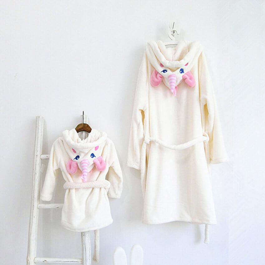 Ultra Mom and Me Matching Soft Velvet Unicorn Bathrobe Nightgown - Just Kidding Store