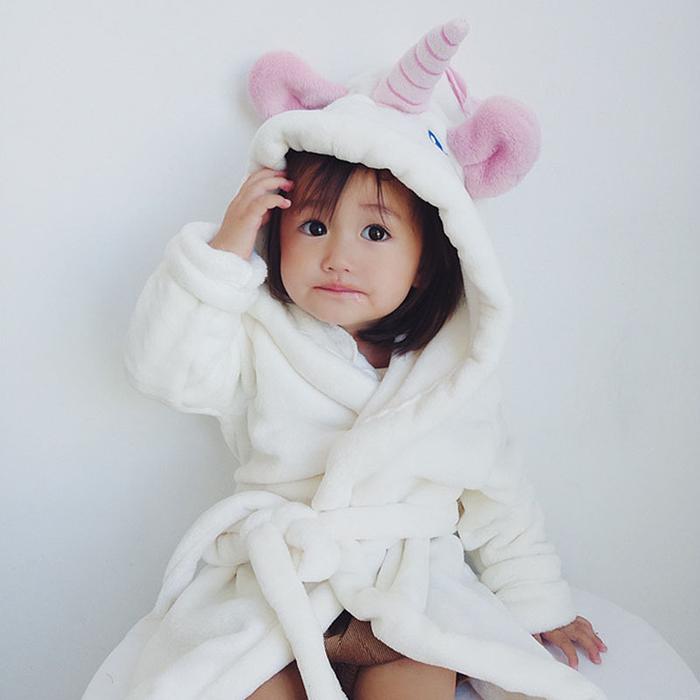 Ultra Soft Velvet Bathrobe Nightgown - Unicorn - Just Kidding Store