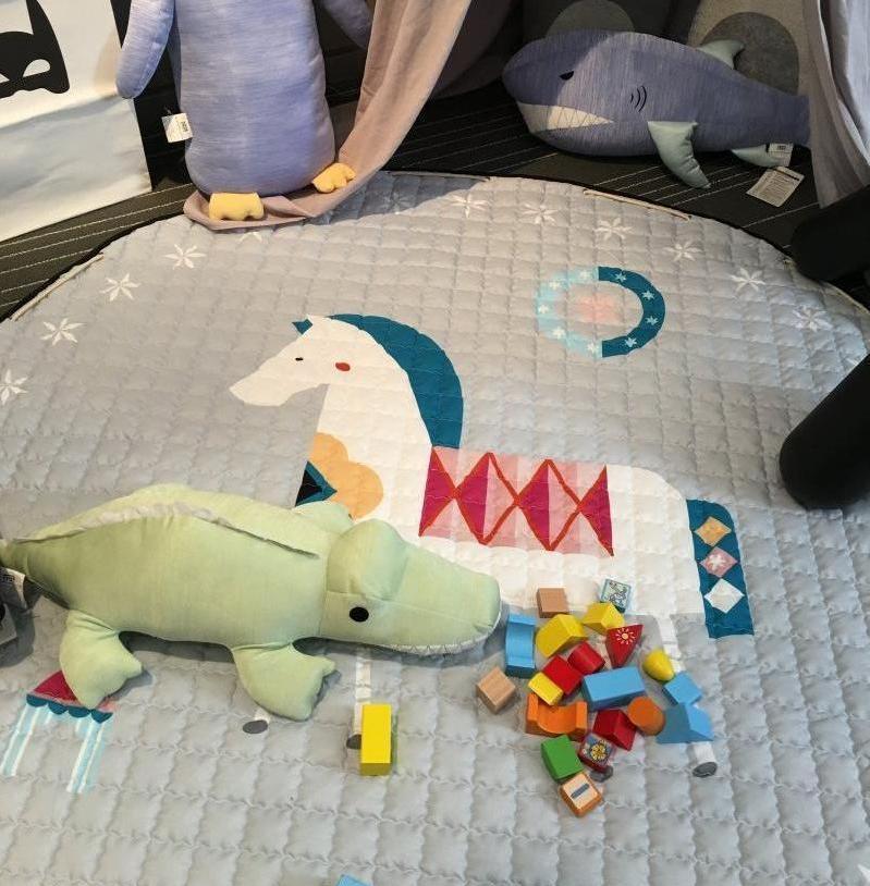 Kids Activity Play Mat Toy Storage - White Horse - Just Kidding Store