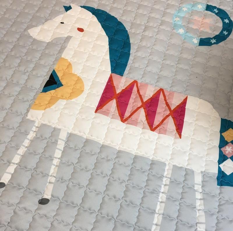 Kids Activity Play Mat Toy Storage - White Horse - Just Kidding Store