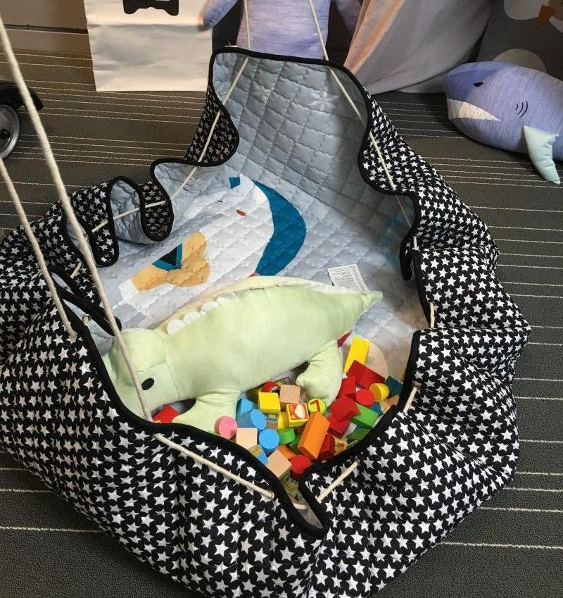 Kids Activity Play Mat Toy Storage - White Horse - Just Kidding Store