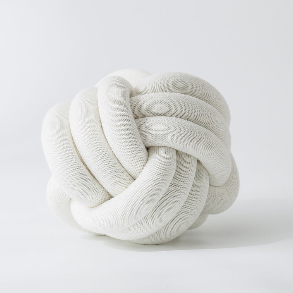 Handmade White Knot Jersey Pillow - Just Kidding Store