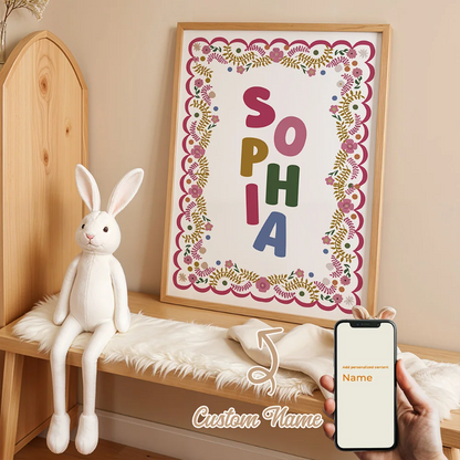 Personalized Custom Name Cartoon Canvas Print