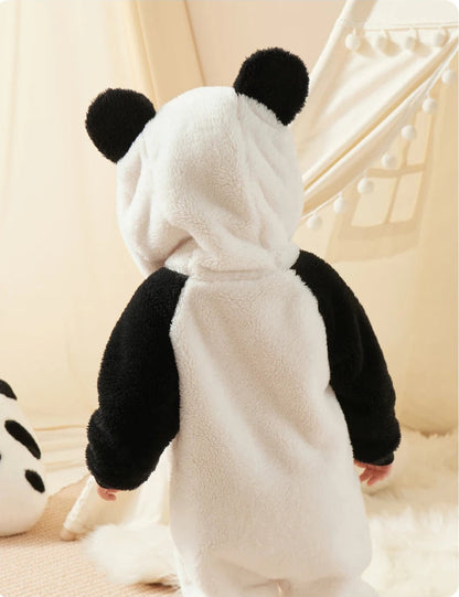 Animal Coral Fleece Jumpsuit