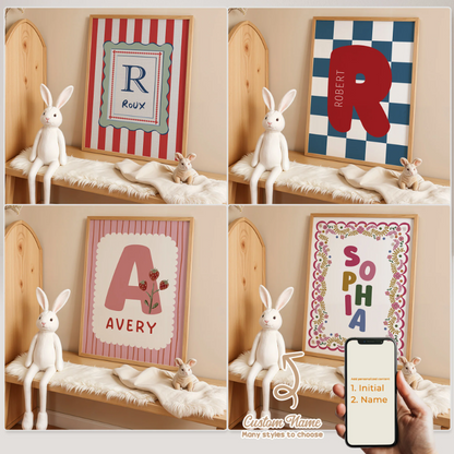Personalized Custom Name Cartoon Canvas Print