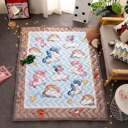 Quilted Children Play Mat Baby Anti Skid Crawling Mat - Just Kidding Store