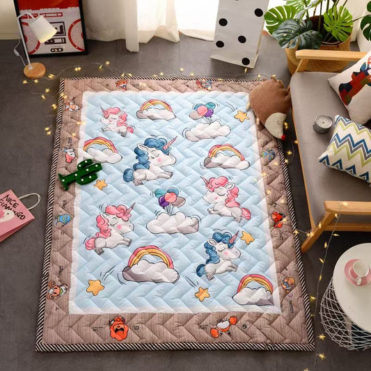 Quilted Children Play Mat Baby Anti Skid Crawling Mat - Just Kidding Store