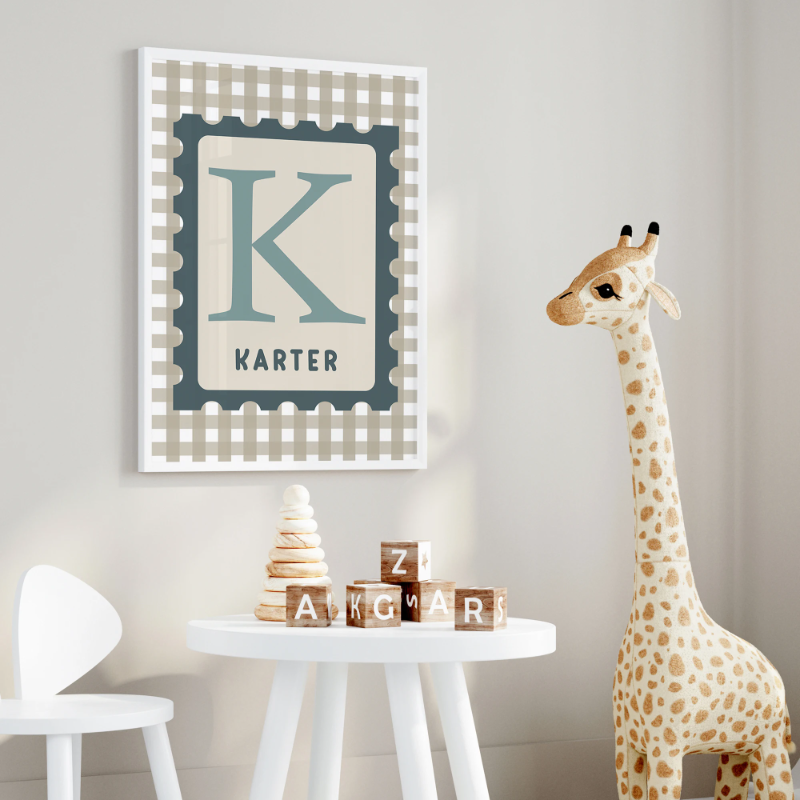 Personalized Custom Name Cartoon Canvas Print