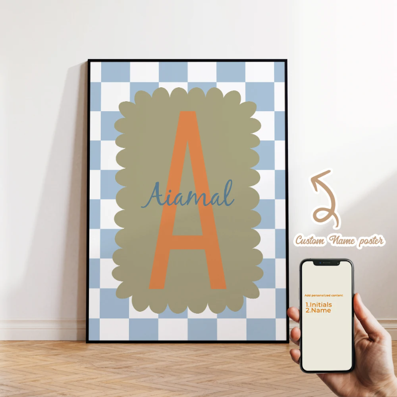 Personalized Custom Name Cartoon Canvas Print