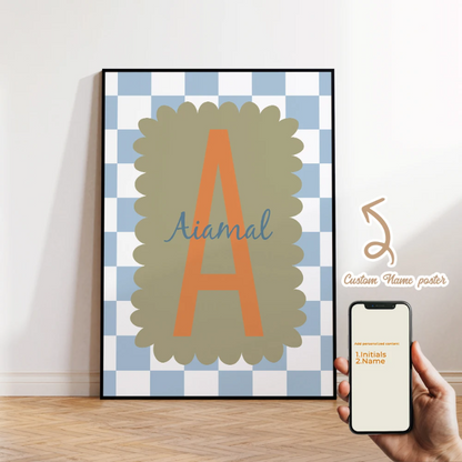 Personalized Custom Name Cartoon Canvas Print