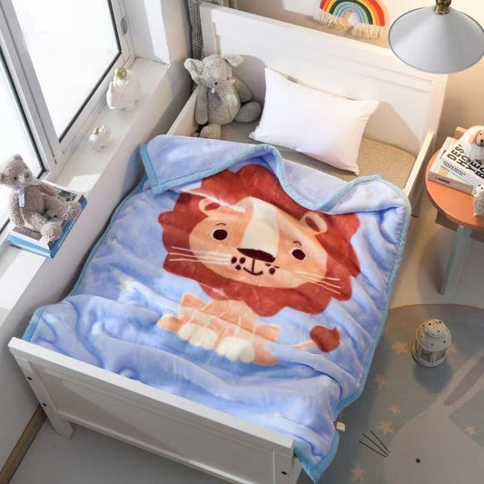 Coral Fleece Blanket - 2 Layers Bedspread