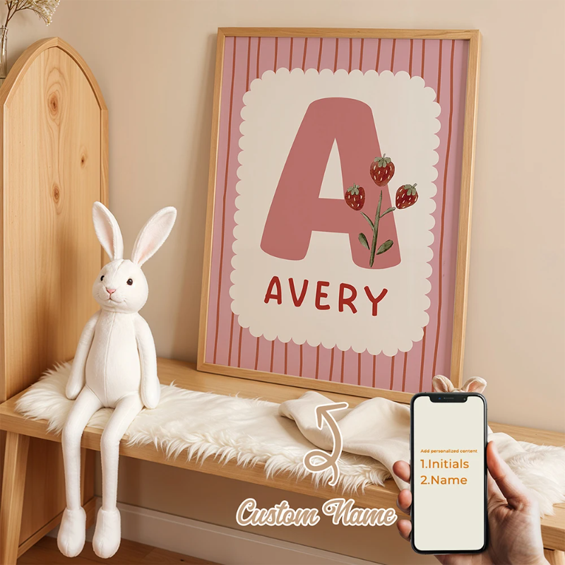 Personalized Custom Name Cartoon Canvas Print