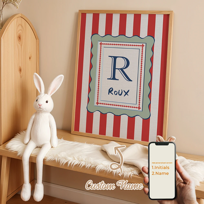 Personalized Custom Name Cartoon Canvas Print