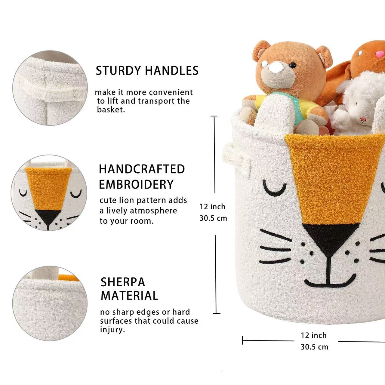 Fluffy Lion Storage Basket