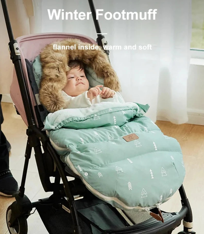 Winter Windproof Footmuff - Universal Pram Sleepsack 0-24M - Just Kidding Store