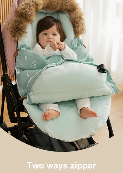 Winter Windproof Footmuff - Universal Pram Sleepsack 0-24M - Just Kidding Store