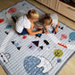 Oversized Play Mat - Quilted Anti Skid Carpet - Nordic Winter