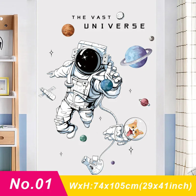 Space Travel Wall Decals - Just Kidding Store