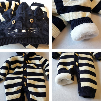 Knit Winter Sherpa Baby Toddler Infant Romper - Just Kidding Store