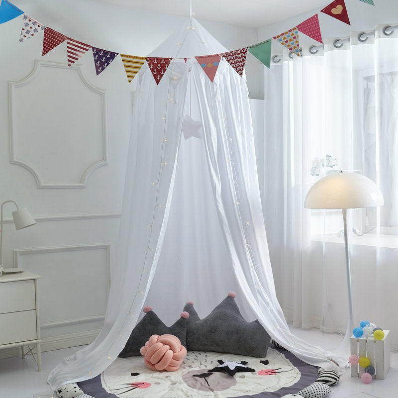 Tassel Bed Canopy - Hung Dome - Just Kidding Home