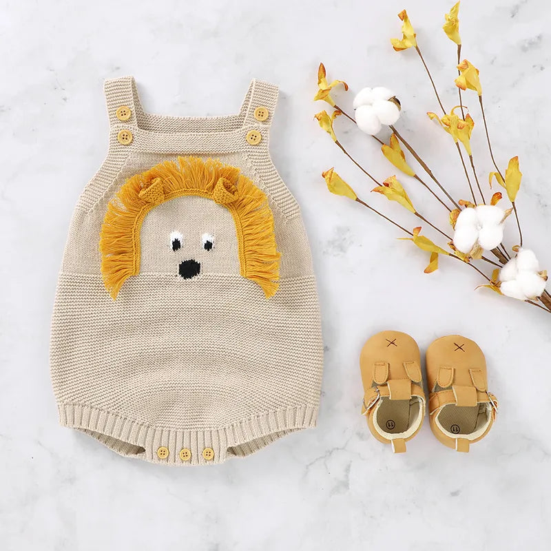 Lion Cotton Knitted Overall - Just Kidding Store