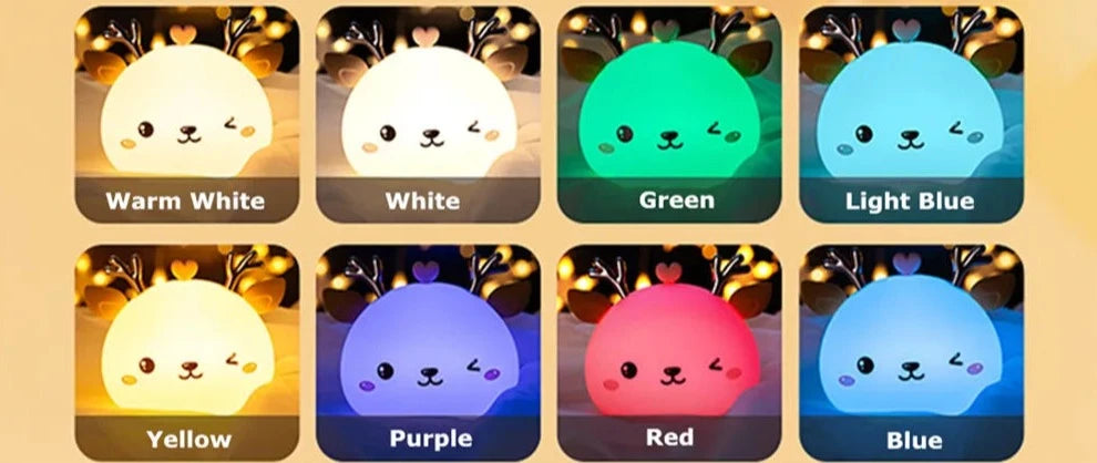 Deer LED Touch Sensor Color Changing Night Light - Just Kidding Store