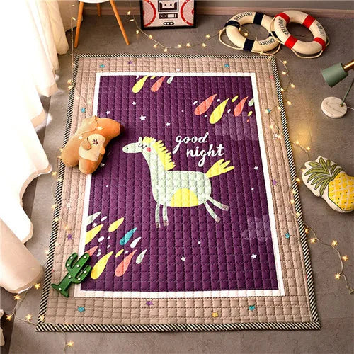 Unicorn Play Mat - Quilted Anti Skid Carpet - Just Kidding Store