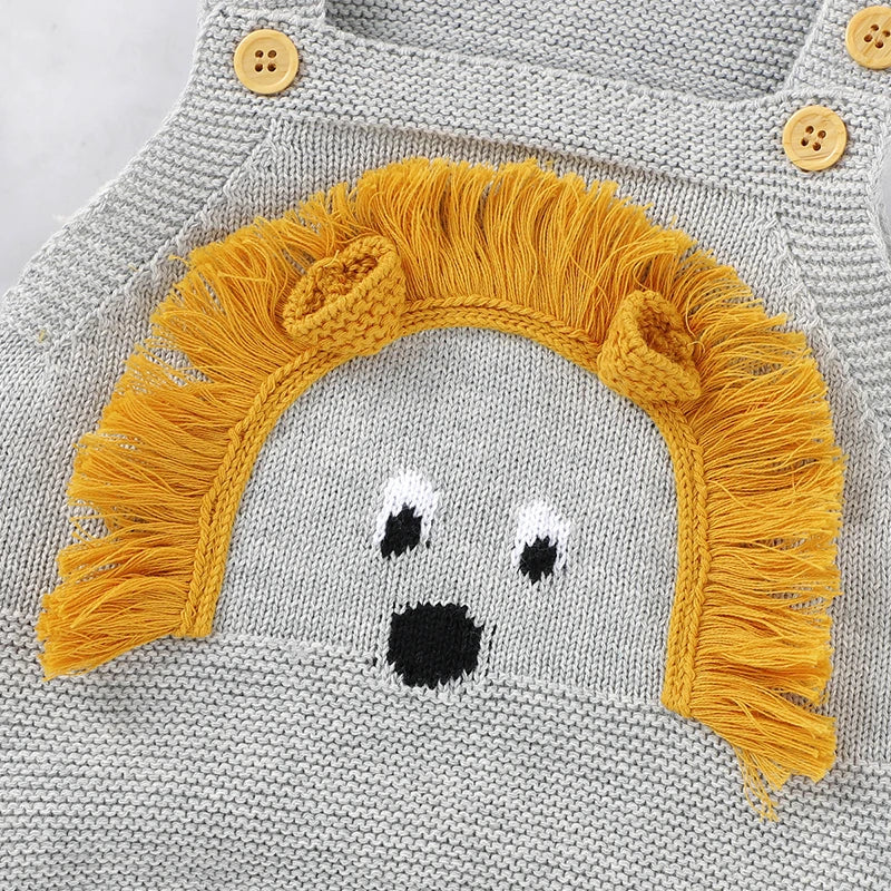 Lion Cotton Knitted Overall - Just Kidding Store