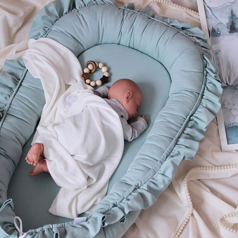 Ruffle Baby Nest - Portable Cocoon - Just Kidding Store