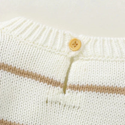 Long Sleeve Knitted Romper - Infant Jumpsuit - Just Kidding Store