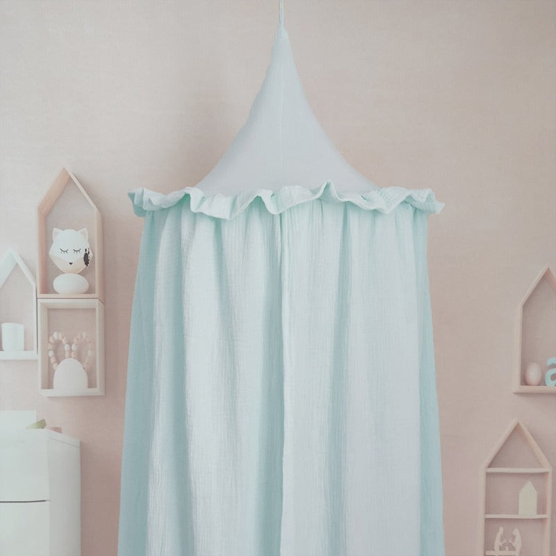 Premium Muslin Cotton Canopy With Frills - Just Kidding Store