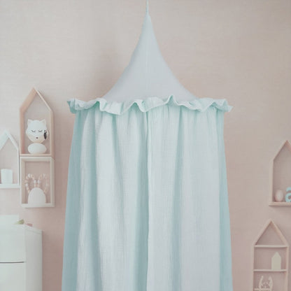 Premium Muslin Cotton Canopy With Frills - Just Kidding Store