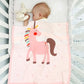 Unicorn Cotton Knit Baby Nursery Blanket - Just Kidding Store