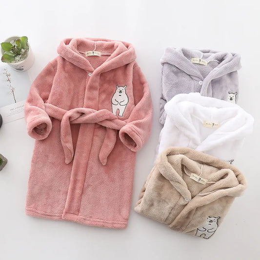 Polar Bear Flannel Robe - Just Kidding Store
