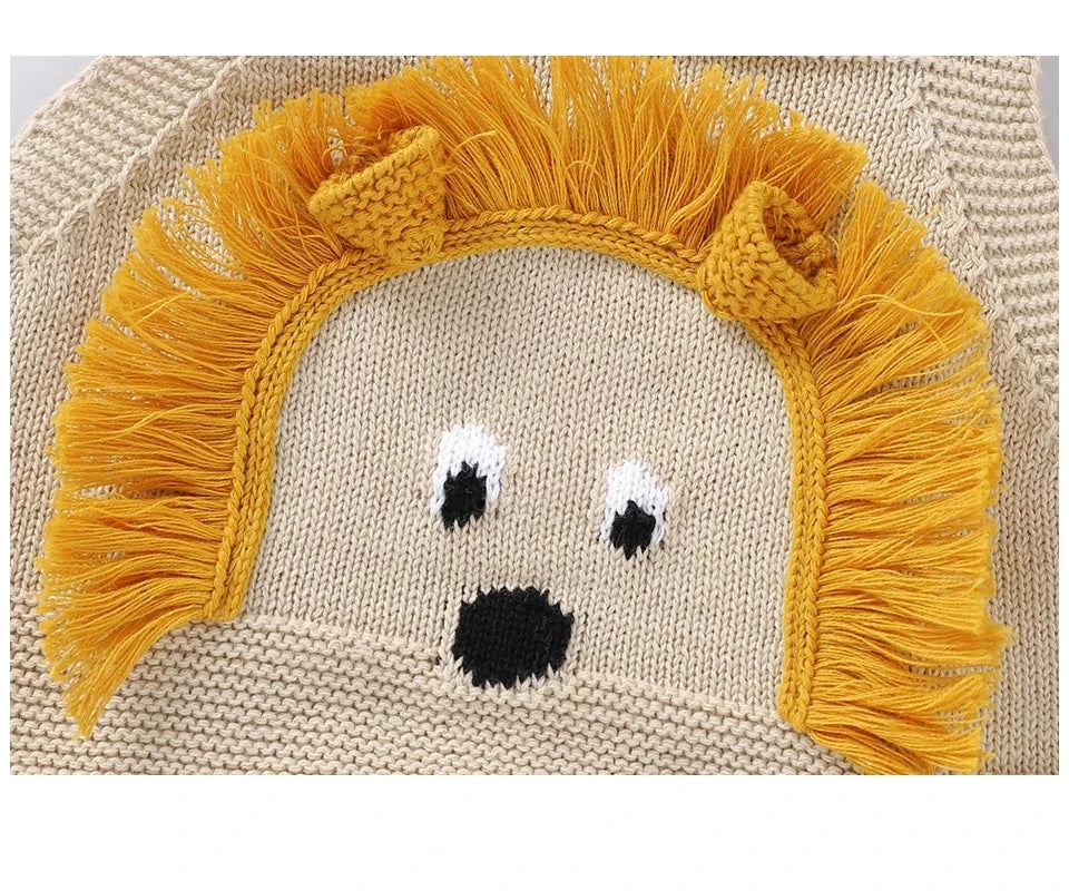 Lion Cotton Knitted Overall - Just Kidding Store